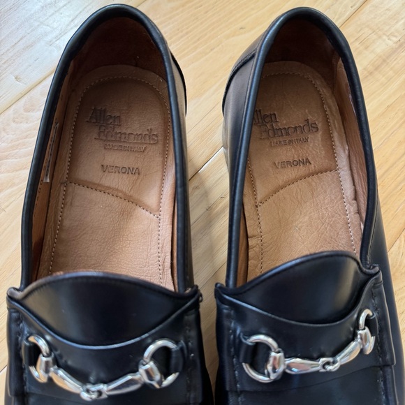 Allen Edmonds Verona Black Horsebit Loafers Leather Slip On Dress Shoes 10 D - Picture 4 of 10